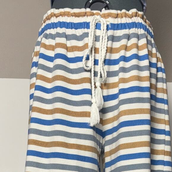 sisstrevolution striped wide leg pants Clearwater knit women's size medium - Picture 5 of 12